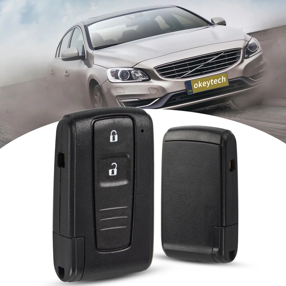 OkeyTech 2 + 1 кнопочный умный ключ для Toyota Prius Corolla Chr Yaris Rav4 Auris с аварийным лезвием