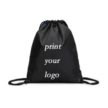 Шт. 300 шт. настроить сумки для покупок напечатать ваш логотип водонепроницаемые сумки со шнурками полиэстер 210D 420D для женщин шнурок рюкзак