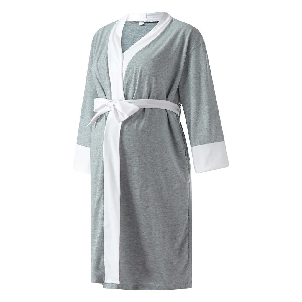 Платье для кормления хлопок поставки халат повседневные платья для беременных ночные рубашки больницы Грудное вскармливание одежда# G7