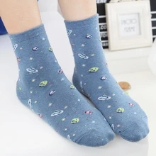 Ggorangnae New Astronaut в пространстве Сокс осень-зима Южной Кореи Модные женские хлопок трубка Носки для девочек Meias Soks