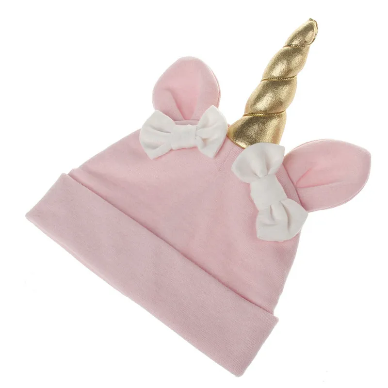 Baby boy girl cartoon hats autumn and winter new hand Unicorn hat warm