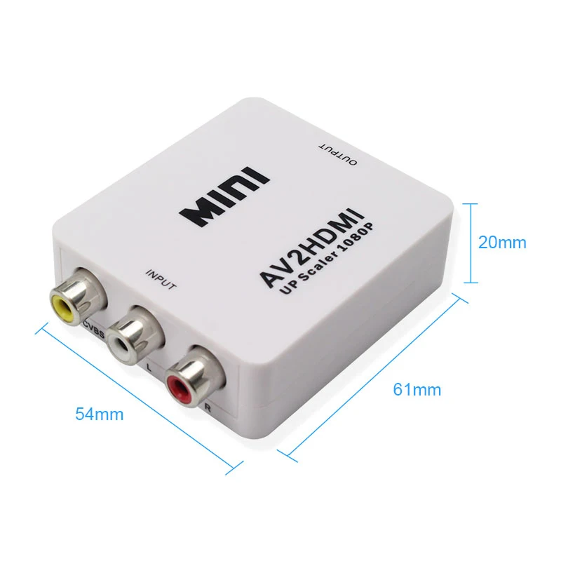Конвертер сигнала RCA в HDMI AV Full HD 1080P AV2HDMI Mini для ТВ VHS VCR DVD записи чипсеты|rca to|rca to hdmirca