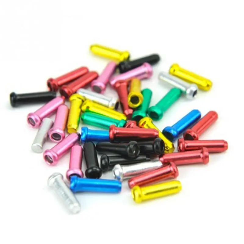 50//100x Bicycle Bike Brake Shifter Inner Cable Tips Wire End Cap Crimps Aluminum