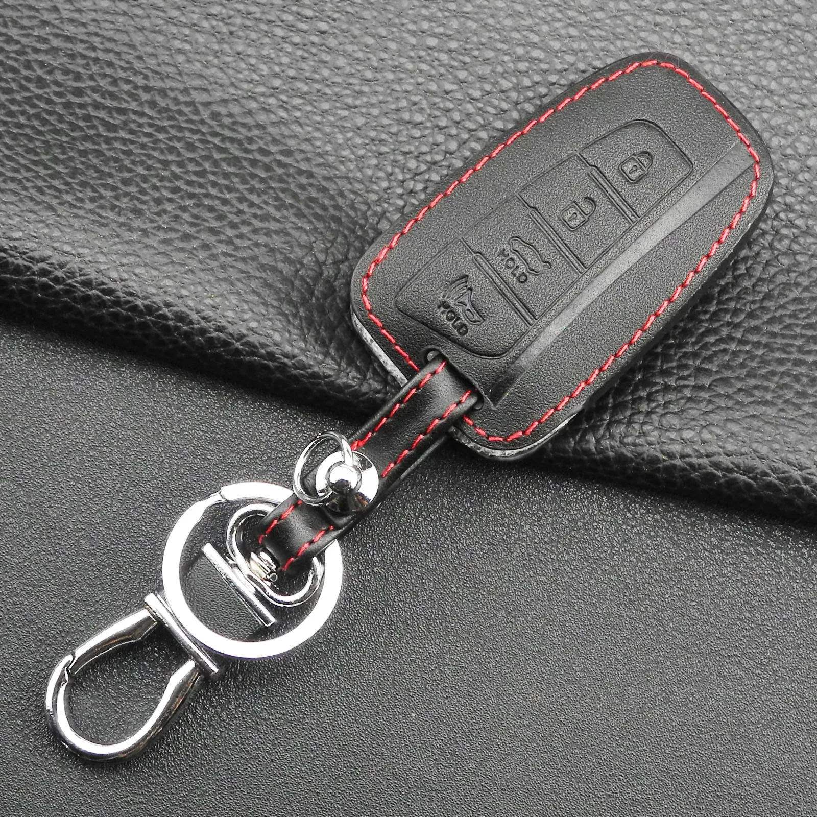 Jingyuqin 4 кнопки кожаный чехол для ключей автомобиля 2013 2014 2015 HYUNDAI SANTA FE IX45 GENESIS EQUUS AZERA