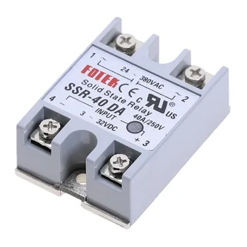 

1pcs SSR-40DA 40 DA Solid State Relay Module 3-32V DC Input 24-380VAC 40A
