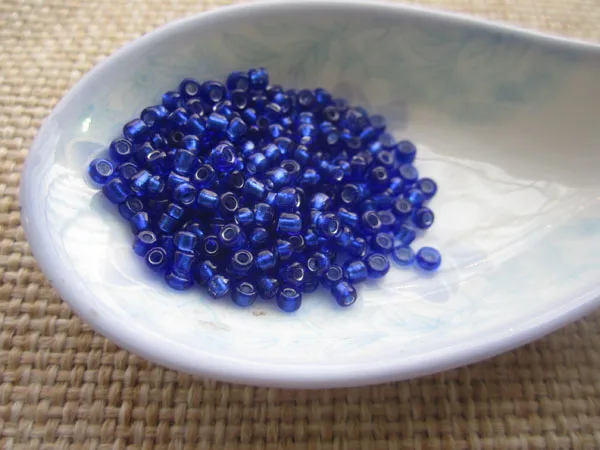 

candy colors 2mm 3000pcs crystal Czech Glass Seed beads Royal blue For jewelry making DIY dark blue color