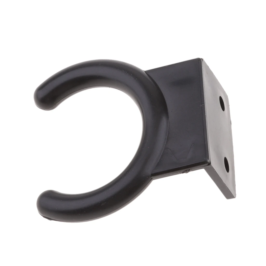 5x Universal Wired Microphone Hook Wall Stands Rack Hanger Phone Accessory Easy to Install Black Durable Plastic 