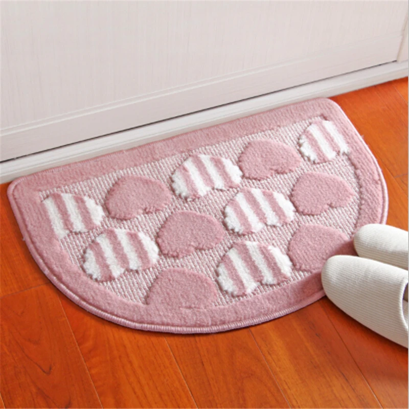 Pink Creative 48X78cm Polyester Soft Door Mat Kitchen Mat For Living