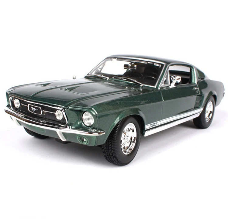 1:18 Ford 1967 Mustang GTA Fastblack автомобиль черный и зеленый цинковый сплав модель автомобиля литье под давлением для коллекции мальчиков Игрушки Подарки