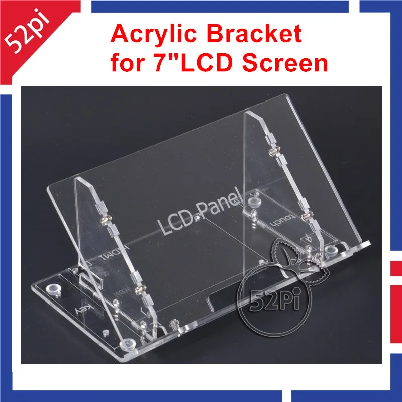 

Transparent Clear Acrylic Bracket for Raspberry Pi 7" LCD Screen Panel Digital Screen