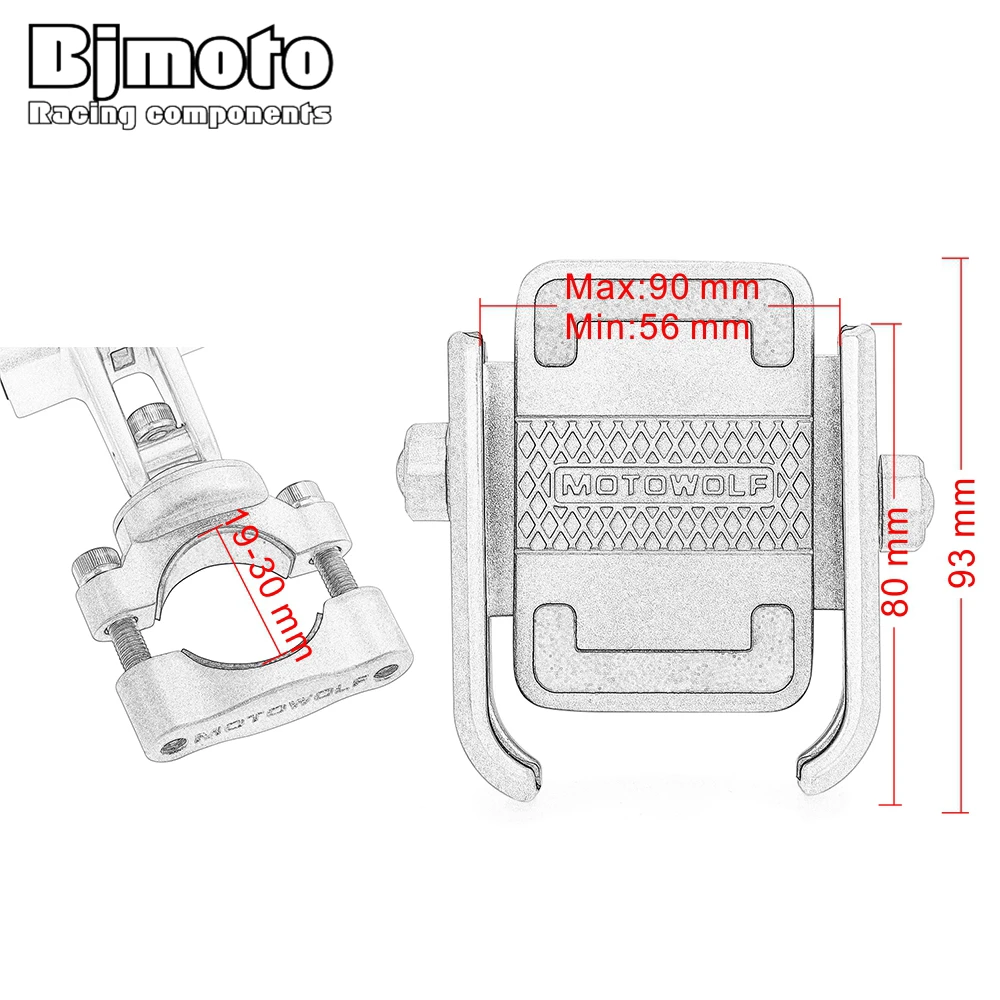  BJMOTO Aluminium Bike Fahrrad Handy Halter ATV Motorrad Lenker Montieren Griff Telefon Unterstützun
