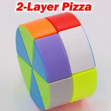 Волшебный кубик-головоломка, блинчик, 2 слоя пиццы, странная форма, начальный уровень, твист, Мудрый, обучающий чемпион, логическая игра, игрушки, подарок Z