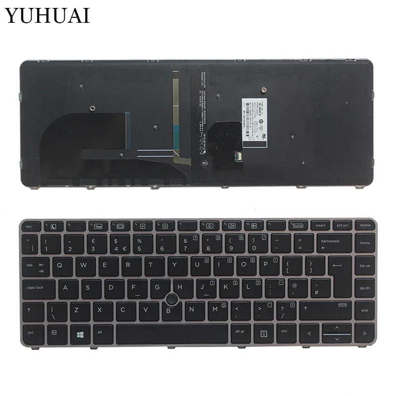 

UK Backlit keyboard For HP EliteBook 840 G3 745 G3 with pointer laptop keyboard NSK-CY2BV