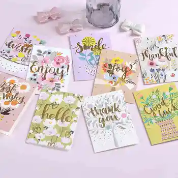 

Simple and creative greeting CARDS Holiday thank you card contains an envelope and a blank inside page Color printed mini card
