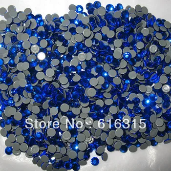 

free shipping hot fix crystal beads ;ss20 SAPPHIRE with 1440pcs each pack super cutting rhinestone for shoe boots decoration