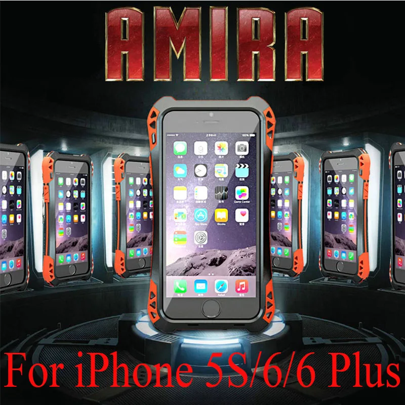 imágenes para R-sólo Caso de la Cubierta Para el iphone 6 4.7 "/6 plus 5.5 prueba de Choques Impermeable de Aluminio del Metal Gorilla Glass de Fibra De carbono Elemento de Metal imágenes para R-sólo Caso de la Cubierta Para el iphone 6 4.7 "/6 plus 5.5 prueba de Choques Impermeable de Aluminio del Metal Gorilla Glass de Fibra De carbono Elemento de Metal