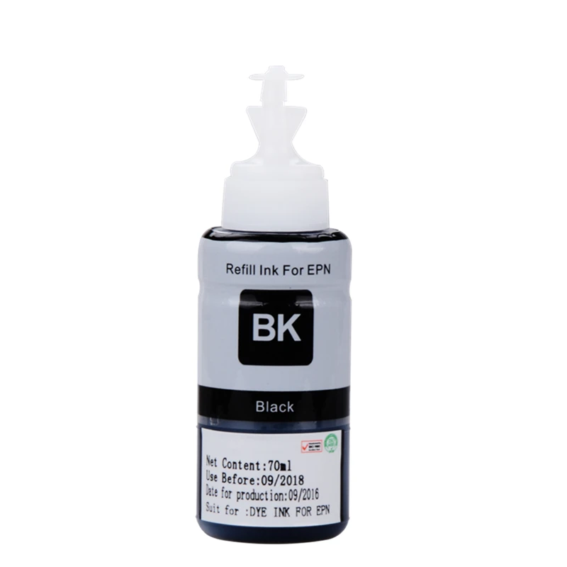 One Black Printer Refill ink For Epson Printer L355 L350 L362 L366 L550 L555 L566 L800