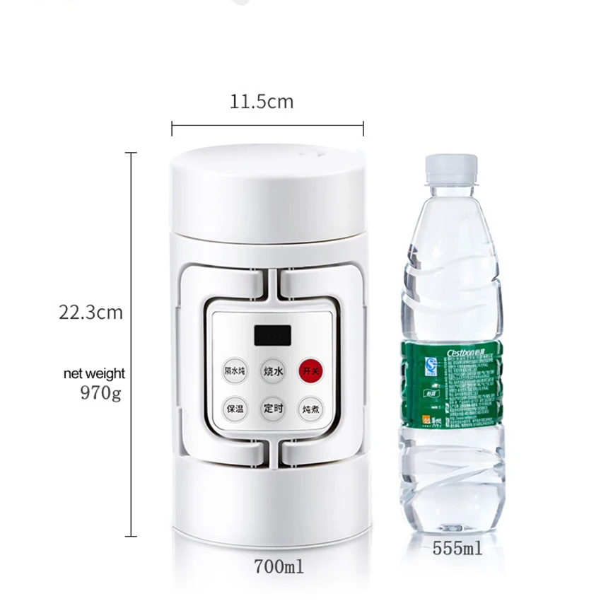 Portable Multifunction Electric Kettle Travel Camping Water Boiler Household Automatic Heating  Stainless Steel Teapot 110V-250V