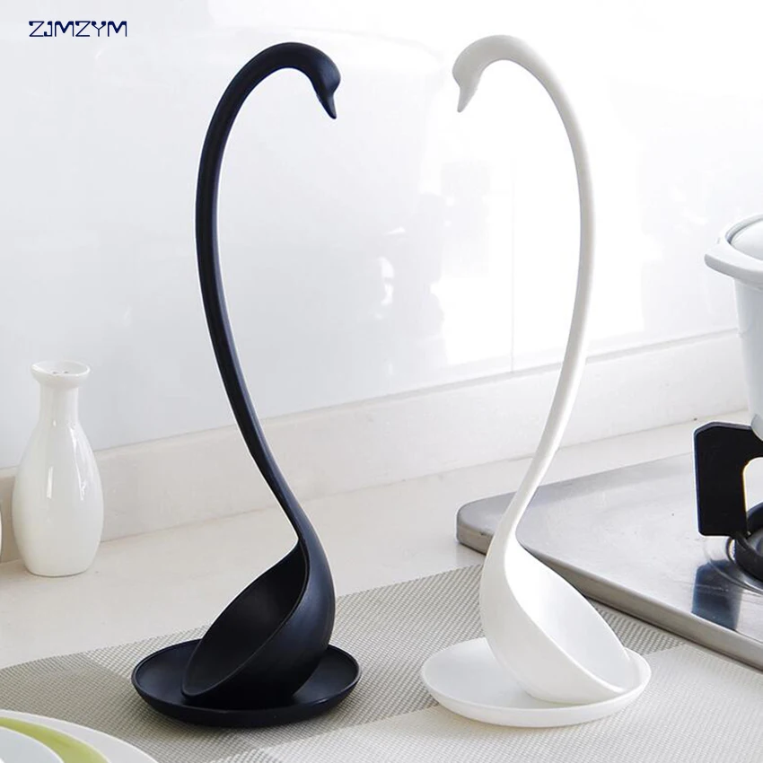 

Long Handled Swan Ladle Soup Spoon Swan Shaped Kitchen Plastic Spoon Tableware Dinnerware Kitchen Cooking Accessories Tools
