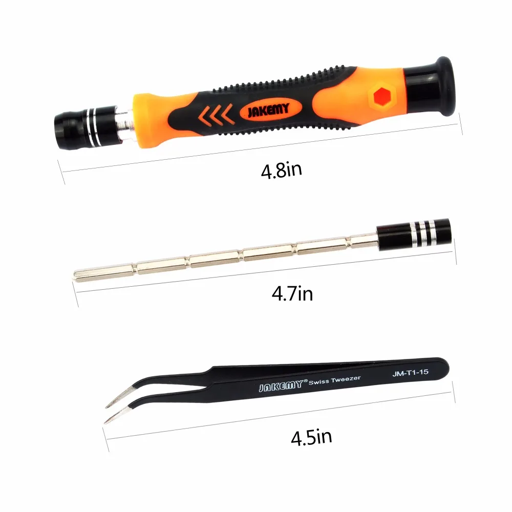 JAKEMY 45 in 1 Precision Screwdriver Set with Torx Bit Tweezers Extension Bar Repair Mobile Phone Repair Disassembly Tool Set JAKEMY 45 in 1 Precision Screwdriver Set with Torx Bit Tweezers Extension Bar Repair Mobile Phone Repair Disassembly Tool Set