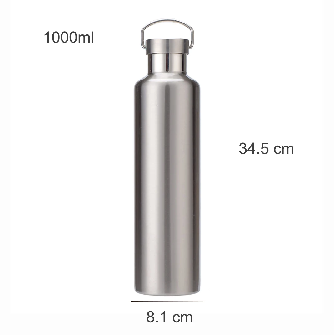 Бутылки для воды фляги из нержавеющей стали с двойными стенками Изолированные наружные путешествия напиток термосы