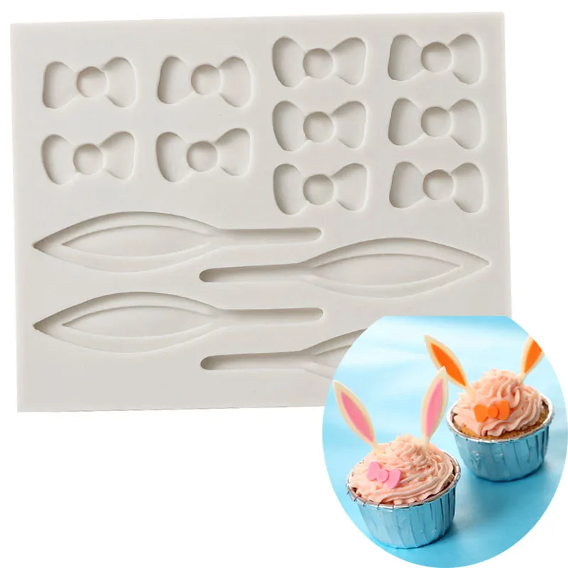 1Pcs Animals Easter Rabbit Silicone Mold Cake Decorating Tools Fondant Chocolate Moulds Kitchen Baking Accessories DY0008