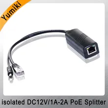 Security application 48V to 12V 1A/2A Active Isolated Standard PoE Splitter IEEE802.3af/at 12v 10/100Mpbs Gigabit poe injector