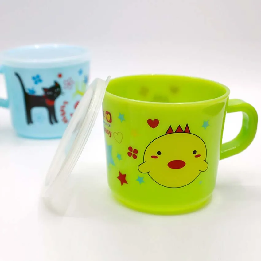 1 шт., новинка, милый, с кошками, животными кружка для молока для малышей и детей постарше безопасный PP Пластик Творческий Кофе Чай чашки приятные подарки для детей 150 мл