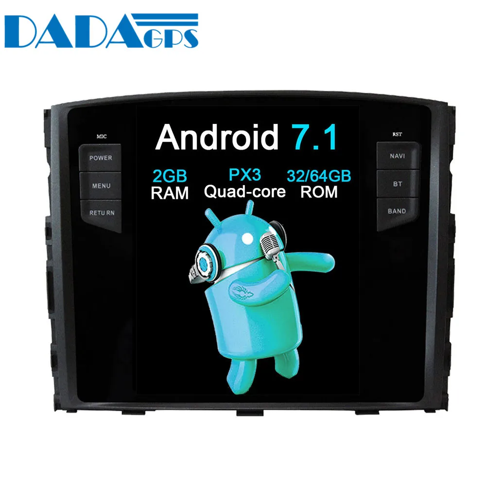 10," Тесла стиль Android 7,1 автомобиль радио плеер для MITSUBISHI PAJERO V97 V93 Shogun Montero 2006+ gps Map навигация no dvd