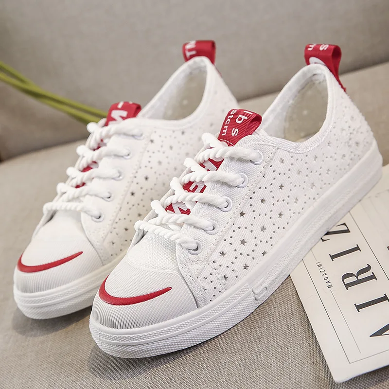 Hollow out Breathable Sneakers Summer Women Flat Canvas Hollow out Breathable Sneakers Summer Women Flat Canvas