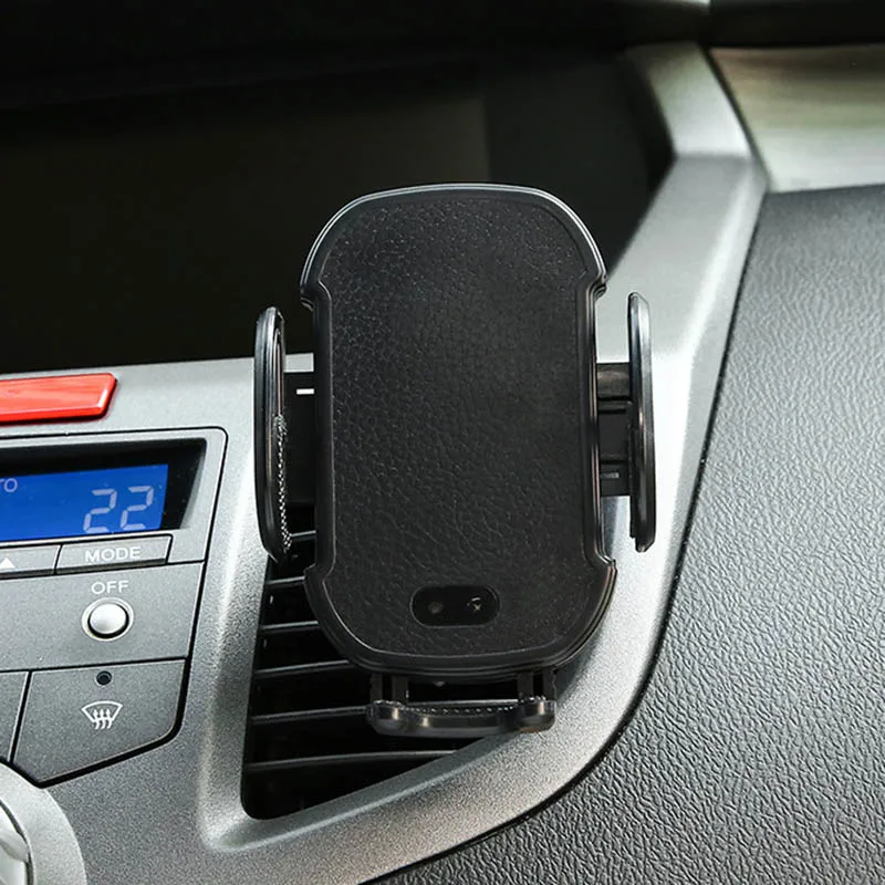 Qi Wireless Car Charger Automatic IR Phone Mount Holder for iPhone XR Samsung Galaxy S9 IJS998