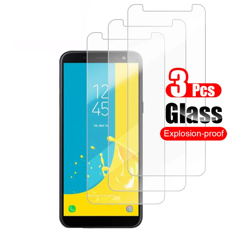 3 шт. протектор экрана из закаленного стекла для samsung Galaxy J6 2018 + Plus защитная пленка 9