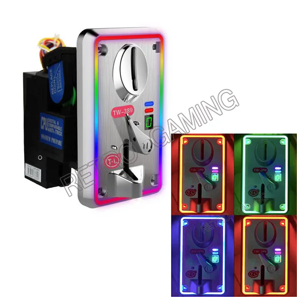 

TW-389 LED Illuminated Electronic Coin Acceptor CPU Mechanism Arcade Game Vending Machine accessory