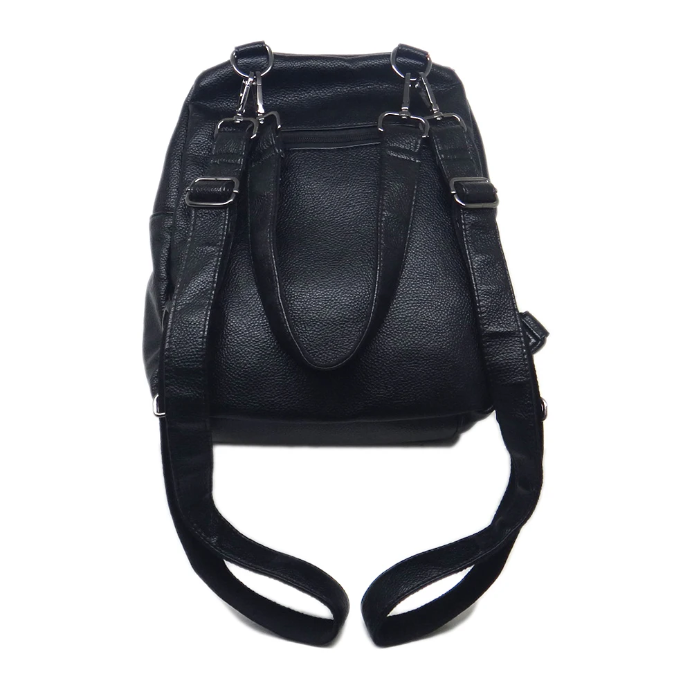 Классическая женская сумка из искусственной кожи на молнии черного цвета на плечо женская сумка-рюкзак наивысшего качества