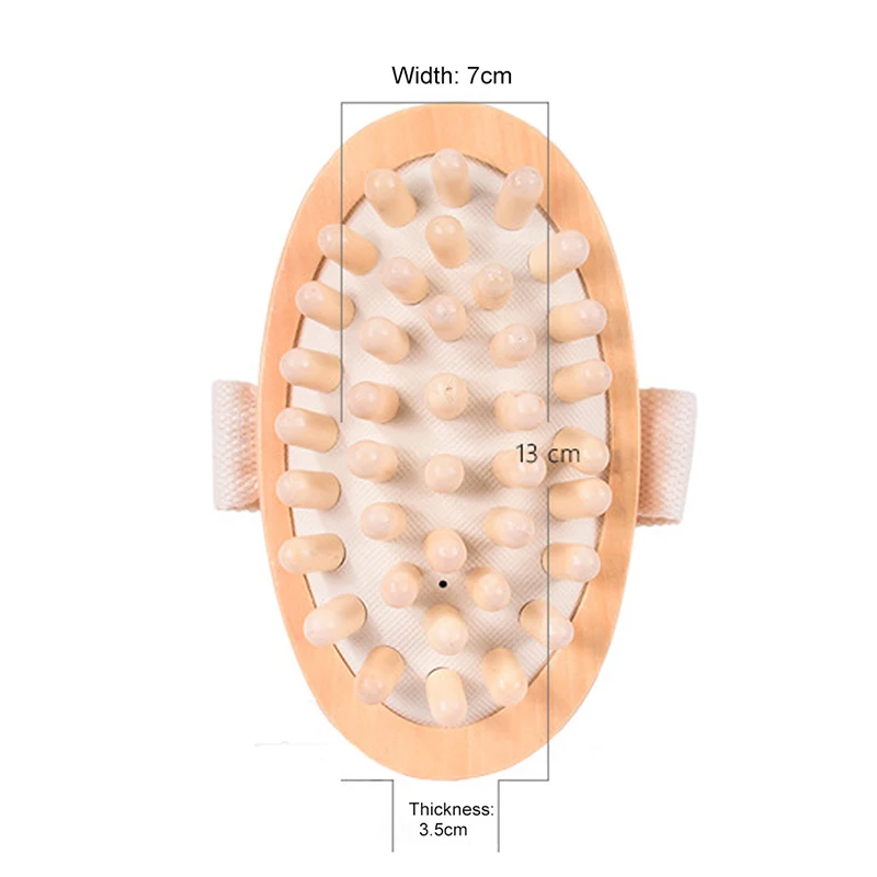 Деревянный массажер, щетка для тела, ручное уменьшение целлюлита, портативный, снимает напряженные мышцы, натуральная древесина, массажный инструмент для головы, 1 шт - Цвет: 1Pcs