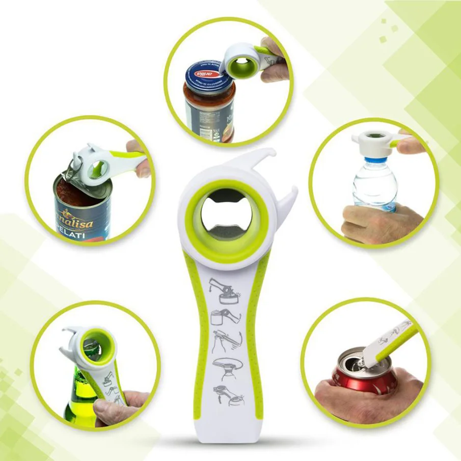 

ZMHEGW 5 in 1 Multi function multi-function Stainless Steel plastic Can jar bottle open can Opener Beer Good Kitchen Tool tools