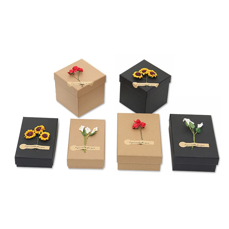 DIY гербарий подарки из конфет коробки Рождественский подарок коробки конфет косметика вечерние Свадебный на день рождения случайный 15x15x7 см