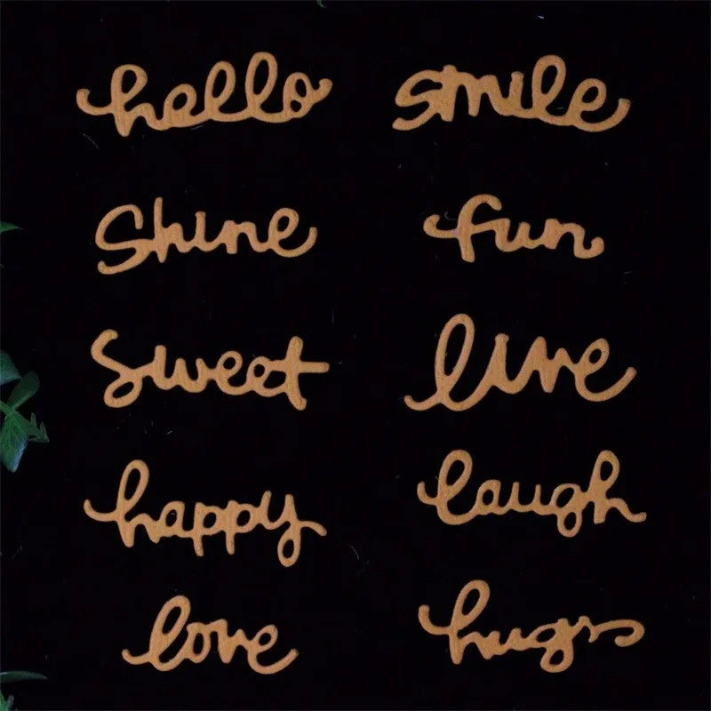 

10pcs words die cuts metal die cutting die in scrapbooking embossing folder suit for cutting machine