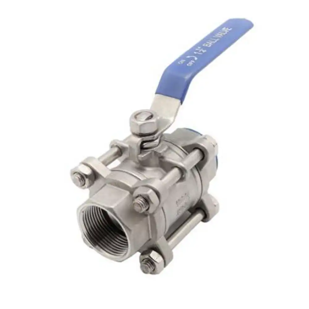 1-1//2/" Puerto completo sanitario TRI CLAMP Casquillo de válvula de bola de acero inoxidable 316