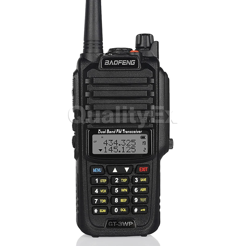 Baofeng GT-3WP IP67 водонепроницаемый двухдиапазонный 136-174/400-520MHz Ham двухсторонний радиоприемопередатчик Walkie Talkie+ кабель для автомобильного зарядного устройства