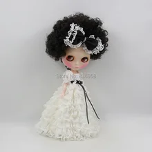 Кукла телесного цвета для серий No. 140BL, темные вьющиеся волосы, белая кожа, подходит для поделок, сменная игрушка для девочек 9103