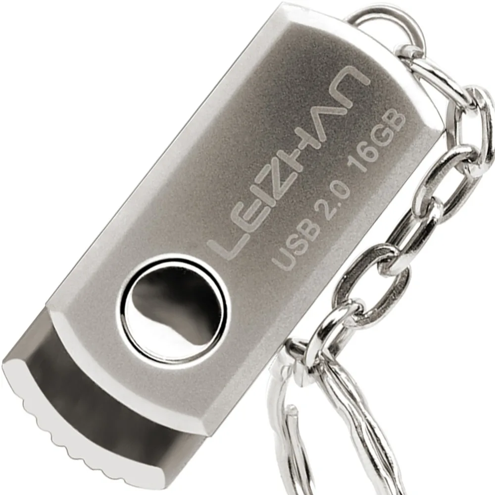 LEIZHAN Флешка-брелок USB Flash Drive Металлический usb-накопитель 64 gb 32 gb 16 gb 8 gb 4 gb usb memoria накопитель, usb 2,0