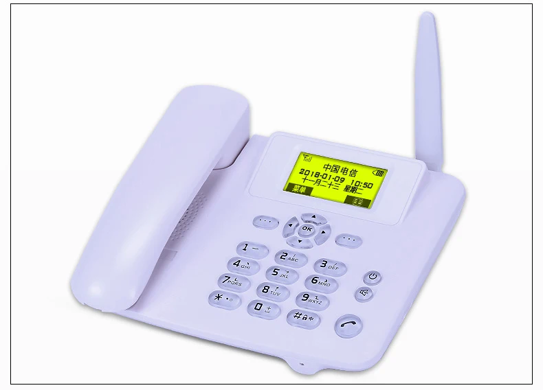 GSM 900-1800 ГГц Беспроводная sim-карта стационарный телефон многофункциональный стационарный радиотелефон для офиса, дома, бизнеса - Цвет: White