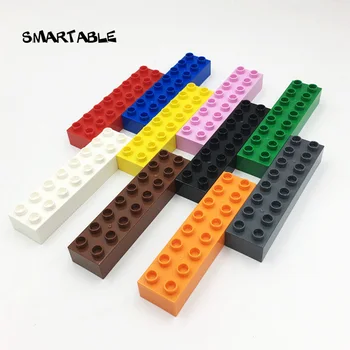 

Smartable Big Bricks 2x8 Building Blocks Parts Compatible All Brands Duplo Creative Toys For Children Of Low Age Gift 10pcs/Set