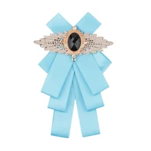 Ленточный банк с кристаллами Брошь бабочка для мужчин и женщин Свадебная вечеринка галстук-бабочка со стразами Современное украшение