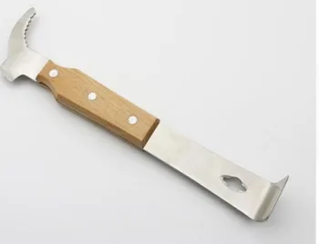 

Export new stainless steel scraper with a rake up / uncapping knife wooden handle has bee
