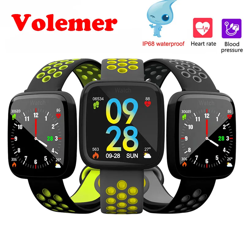 

Volemer Smart Watch F15 IP68 Waterproof Swimming SmartWatch Heart Rate Blood Pressure Blood Oxygen Wristband For Android & IOS