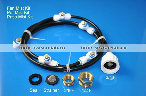 Patio Mist Kit Cooling Pet Fan Outdoor