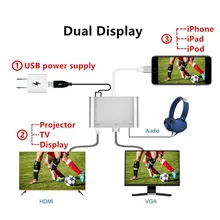 Memteq type-C конвертер HDMI VGA адаптер мужчин и женщин аудио видео кабель для Macbook USB-C телефон планшетный разъем и воспроизведение