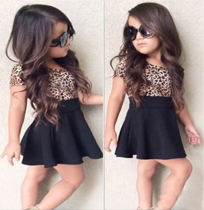 Kids Baby Girls Short Sleeve T Shirts Tops Princess Party Tutu Dress Outfits Set